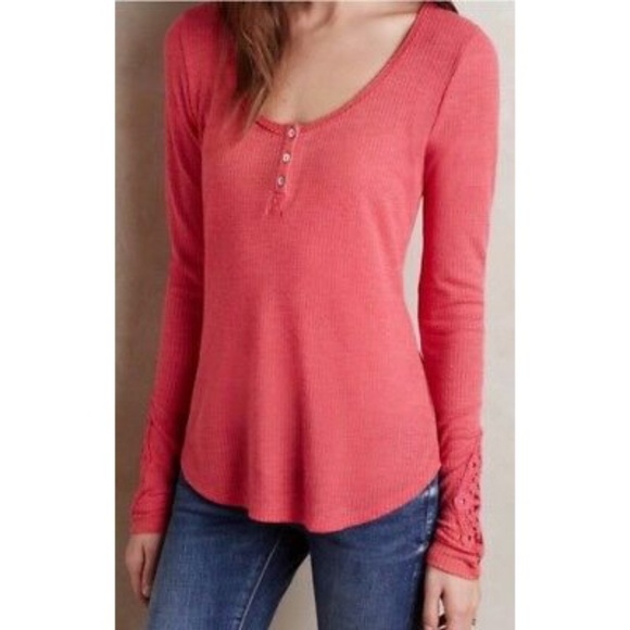 womens pink thermal top